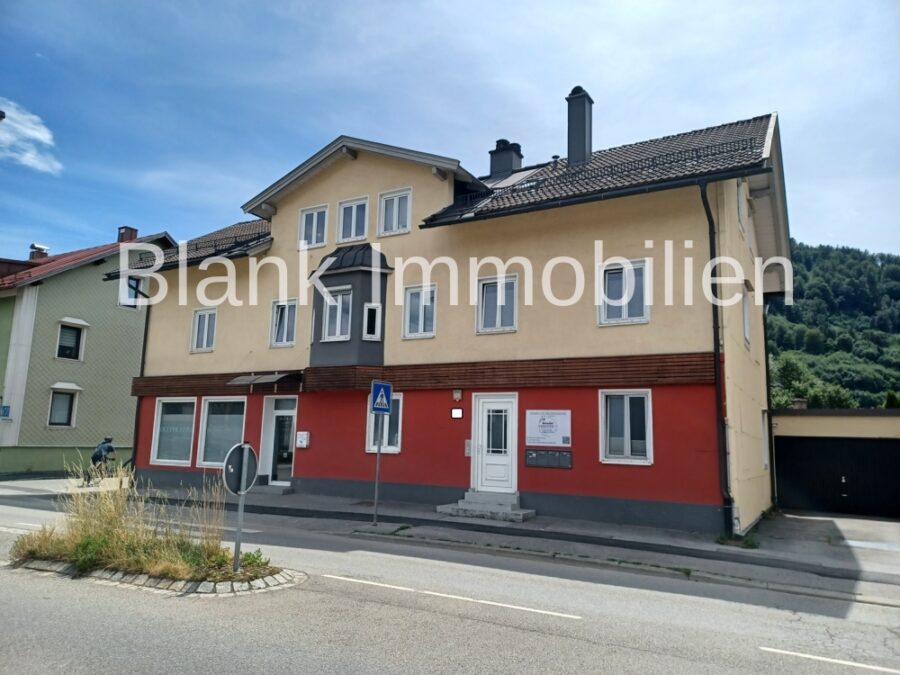 Mehrfamilienhaus mit 5x ETW und 1x Gewerbe, Garage und Stellplätze - in Immenstadt - Hausansicht Nord