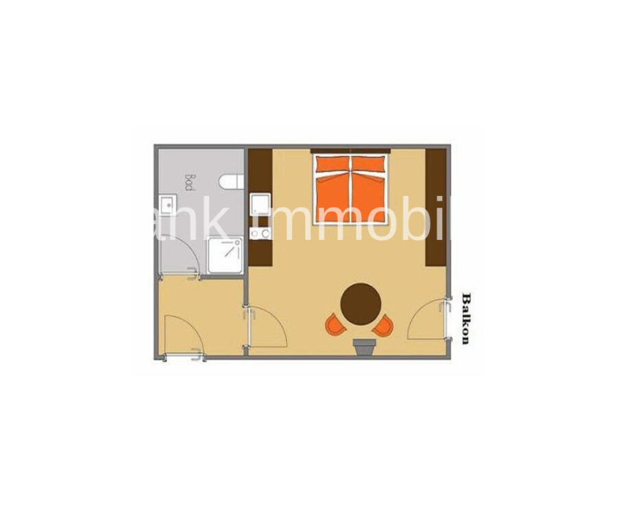 Appartment mit Einbaumöbeln, Balkon mit Bergblick und Stellplatz - in Probstried - Grundriss