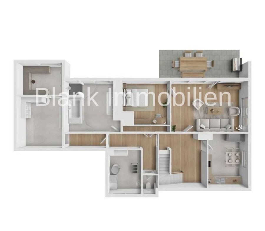 Einfamilienhaus mit Einliegerwohnung, Balkon, Terrasse, Garagen, Garten und Bergblick - in Durach - Untergeschoss